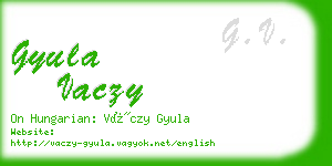 gyula vaczy business card